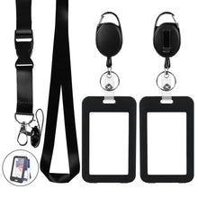 Retractable ID Badge Holder with Breakaway Lanyard,Heavy Duty Badge Reel,Detachable Keychain, Cruise Ship Cards Holder,for Nurse Officer Teacher Security Staff Women Men