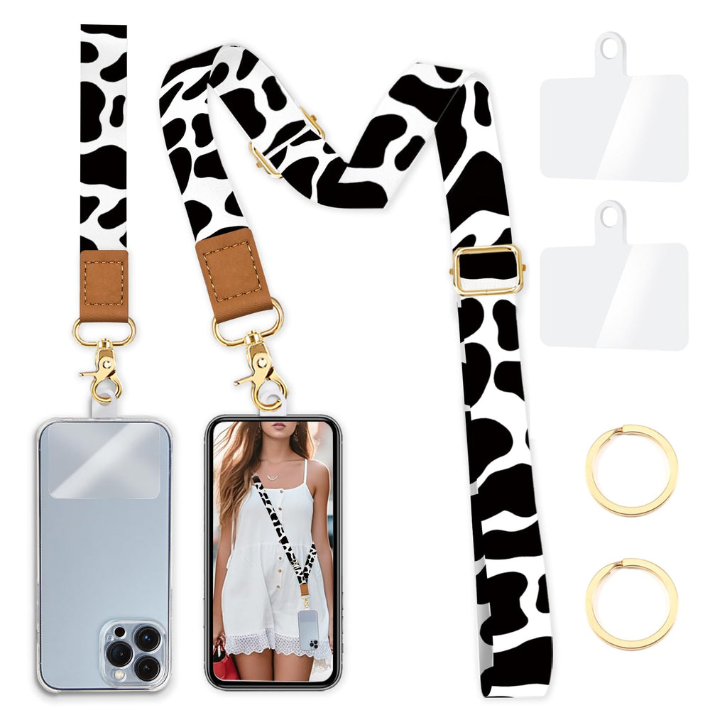 Yonlevres Flower Phone Lanyard Crossbody Strap, Floral Cell Phone Lanyards for around the Neck Wristlet Wrist Strap Adjustable for Keys Case Accessories Travel Essentials