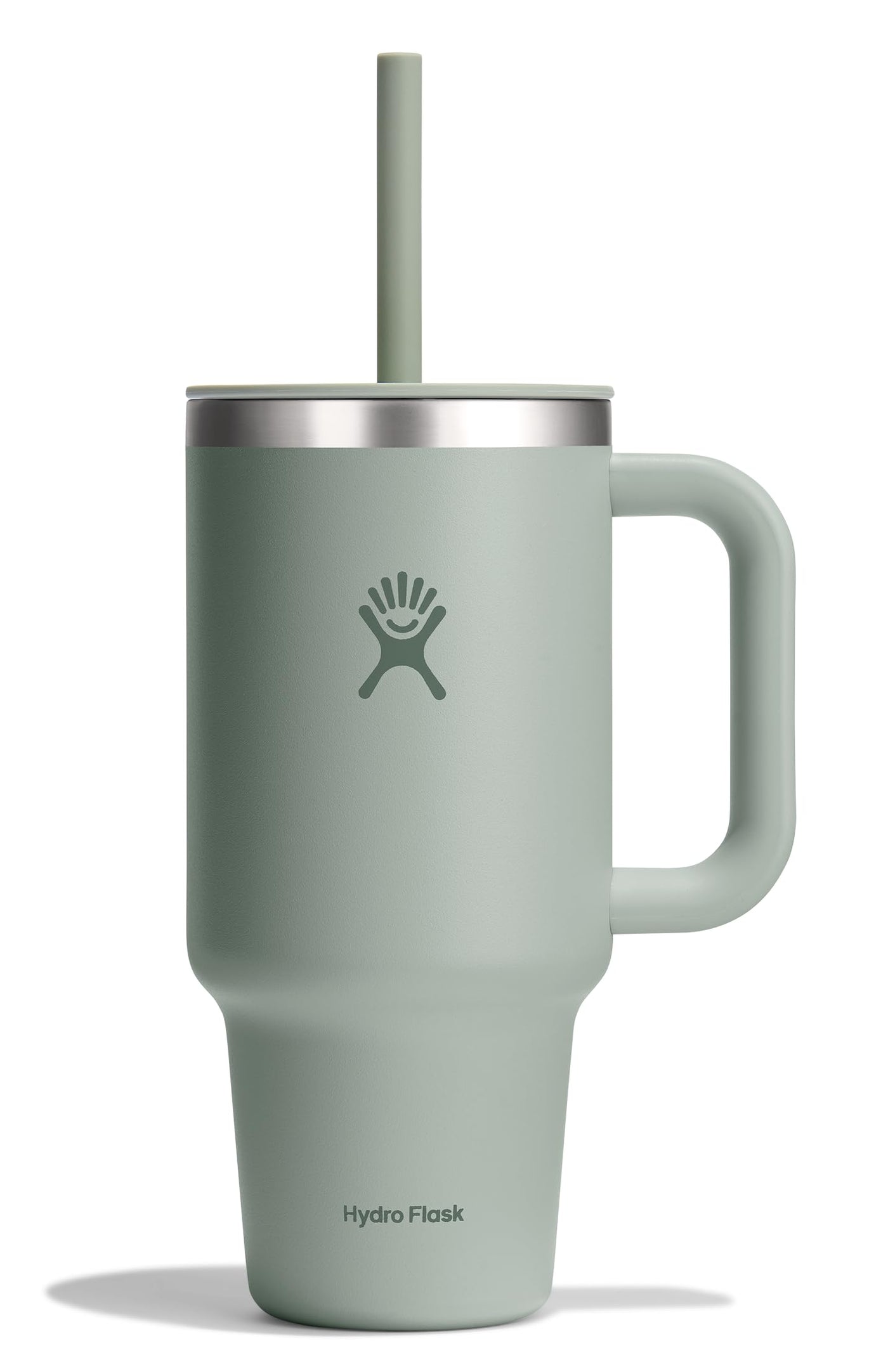 Hydro Flask Travel Tumbler with Handle, Lid and Straw - Insulated Stainless Steel in 32 Oz Trillium