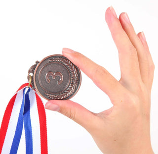 12 Pieces Gold Silver Bronze Metal Award Medals - 1st 2nd 3rd Place Winner Prizes for Sports, Competitions, Party Favors & Decorations, Olympic Style, 2 Inches ﻿