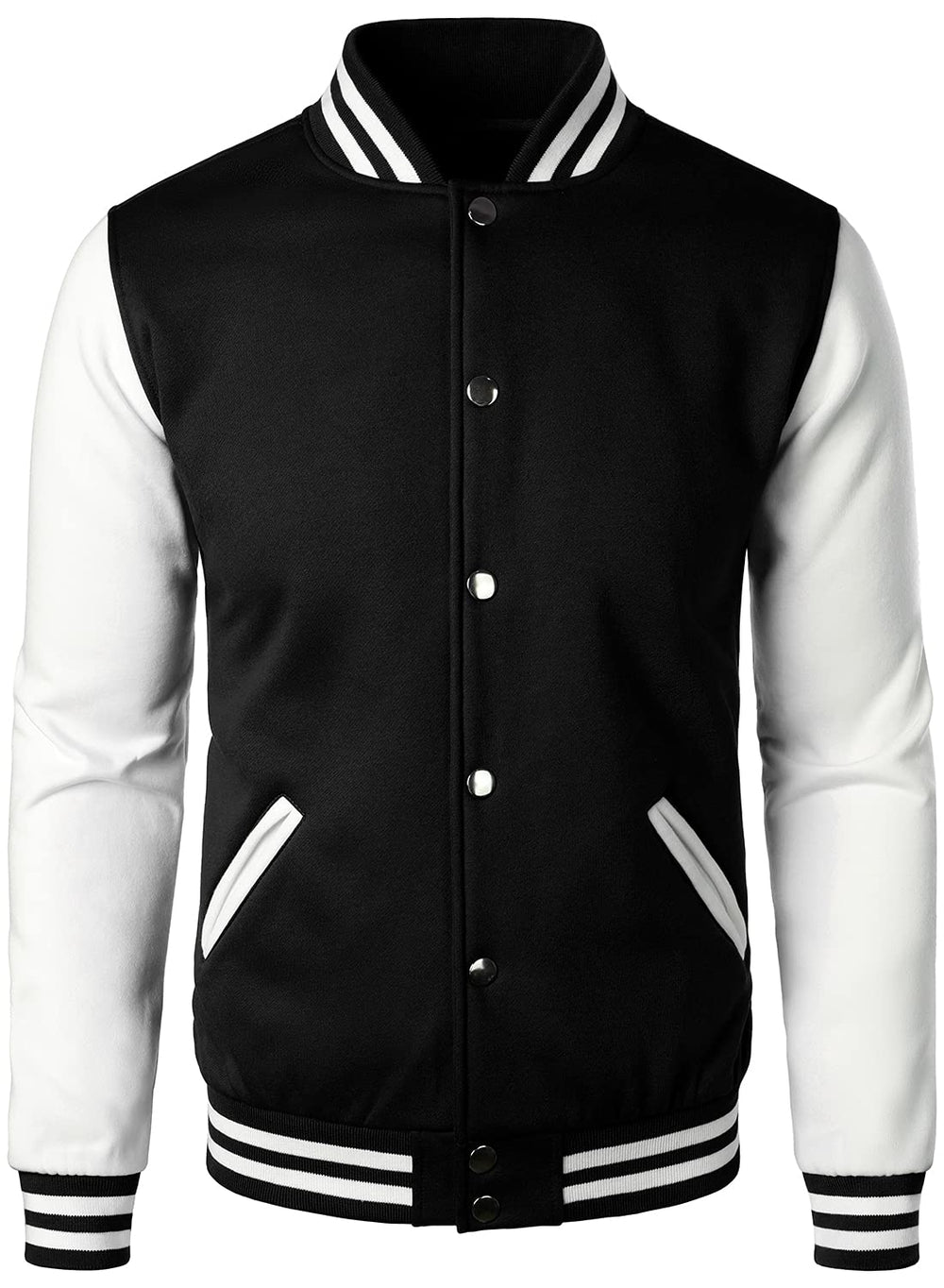 HOOD CREW Man’s Varsity Baseball Jacket Cotton Blend Letterman Jackets
