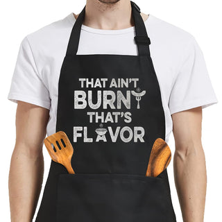 SANDJEST Funny Mens Aprons with Pockets for BBQ Grilling Cooking Grandpa Husband Apron for Birthday Christmas Father's Day