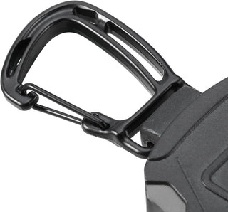 SHENGXIN 2 Pack Retractable Keychain Heavy Duty Carabiner Badge Holder, Tactical ID Badge Reel with 32” Steel Retractable Cord, 8.0 OZ