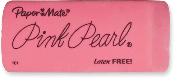 Paper Mate Pink Pearl Erasers, Large, 3 Count - hover image