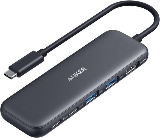 Anker USB C Hub, 5-in-1 USBC to HDMI Splitter with 4K Display, 1 x Powered USB-C 5Gbps & 2×Powered USB-A 3.0 5Gbps Data Ports for MacBook Pro, MacBook Air, Dell and More