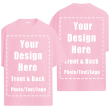 Custom T Shirts Front Back for Men Women Personalized T-Shirt Add Your Own Design with Image Text Logo Tee Tops