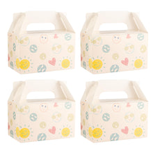 NyuOurea 10 PCS Green Leaf Gable Favor Treat Boxes, 6.5 x 4 x 4 Inches Gift Box with Handle, Goodie Boxes for Candy, Cookie, Tea, Spring Picnic, Baby Shower Party, Garden Wedding, Birthday, Graduation