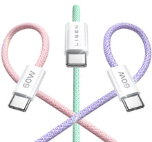 LISEN USB C to USB C Cable, 5-Pack [3.3/3.3/6.6/6.6/10FT] for iPhone 17 Charger Cord, 60W C to C Cable Fast Charging for iPad, iPhone 16 15 Pro Max, Galaxy S25/S24 USBC to USBC Cable Gifts for Men