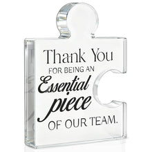Team Appreciation Gifts Thank You Gift for Coworkers Colleagues Employees, Best Team Ever Gifts You Are an Essential Piece Acrylic Puzzle Piece Plaque Office Decor