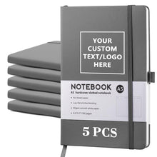 Personalized Notebook-Can Customize Logo/Text/Image, Customizable A5 Journal Notebook Daily Journals For Writing-192 Lined Pages 8.5 x 5.71 Inch,Black