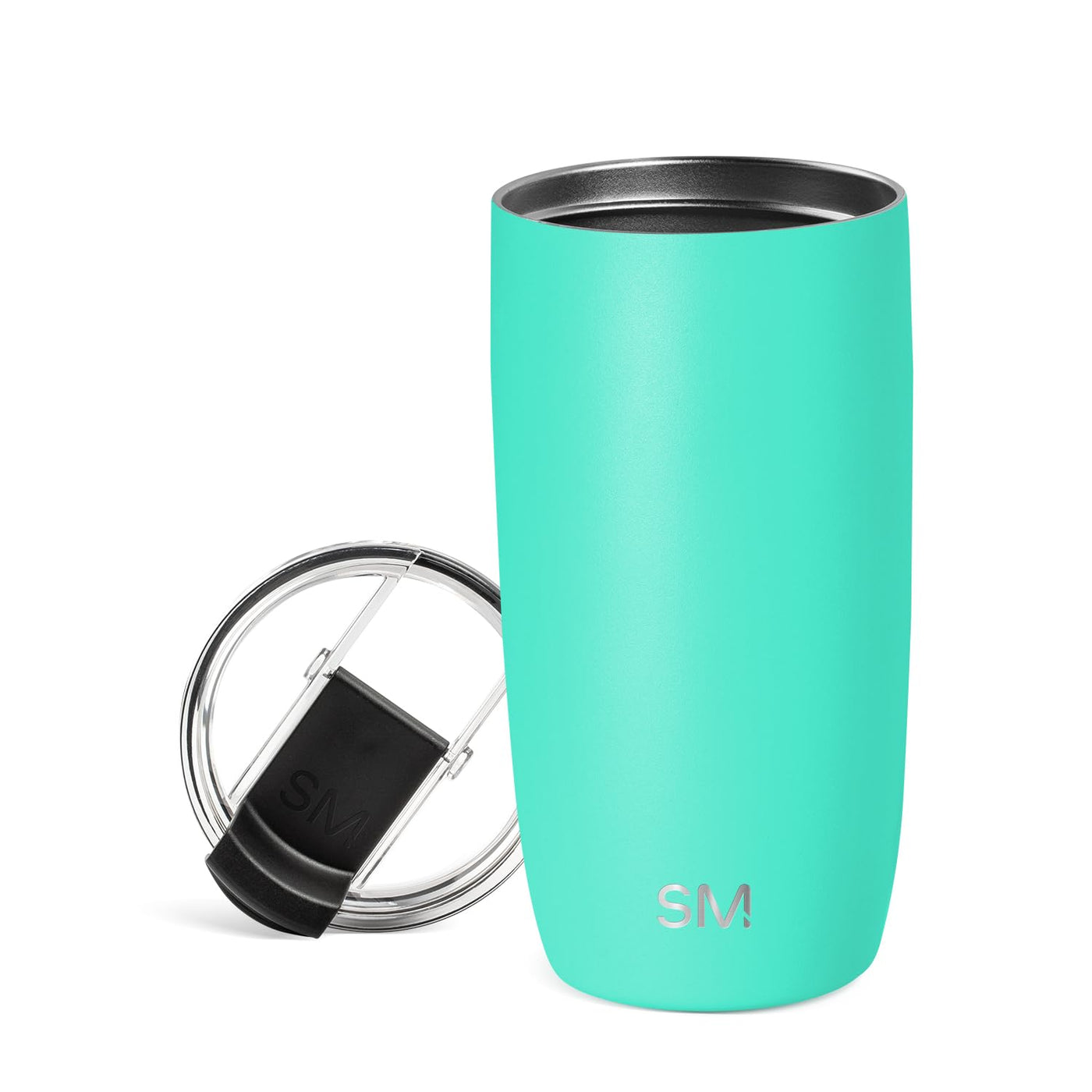 Simple Modern Voyager Tumbler with Flip Lid | Travel Coffee Mug | Insulated Stainless Steel Cold Brew Iced or Hot Coffee Cup | Gifts for Women Men Her Him | 16oz, Almond Birch