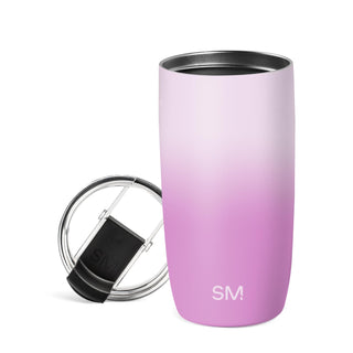 Simple Modern Voyager Tumbler with Flip Lid | Travel Coffee Mug | Insulated Stainless Steel Cold Brew Iced or Hot Coffee Cup | Gifts for Women Men Her Him | 16oz, Almond Birch