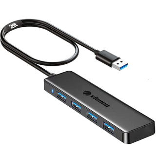 USB 3.0 Hub, VIENON 4-Port USB Hub USB Splitter USB Expander for Laptop, Xbox, Flash Drive, HDD, Console, Printer, Camera,Keyborad, Mouse(Not for Charging)