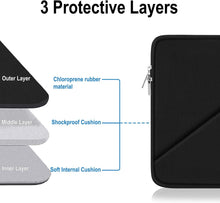 Laptop Sleeve Case 15.6 inch, Traveling Carrying Computer Sleeve Bag with Zippered Pocket, Shockproof Protective Laptop Cover Compatible for Apple Notebook, HP, Dell, Acer, Asus, Lenovo, Black