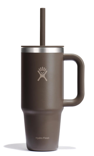 Hydro Flask Travel Tumbler with Handle, Lid and Straw - Insulated Stainless Steel in 32 Oz Trillium