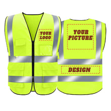 BeautyWill Custom Safety Vest Logo Class 2 High Visibility Reflevtive Vest Outdoor Protective Workwear