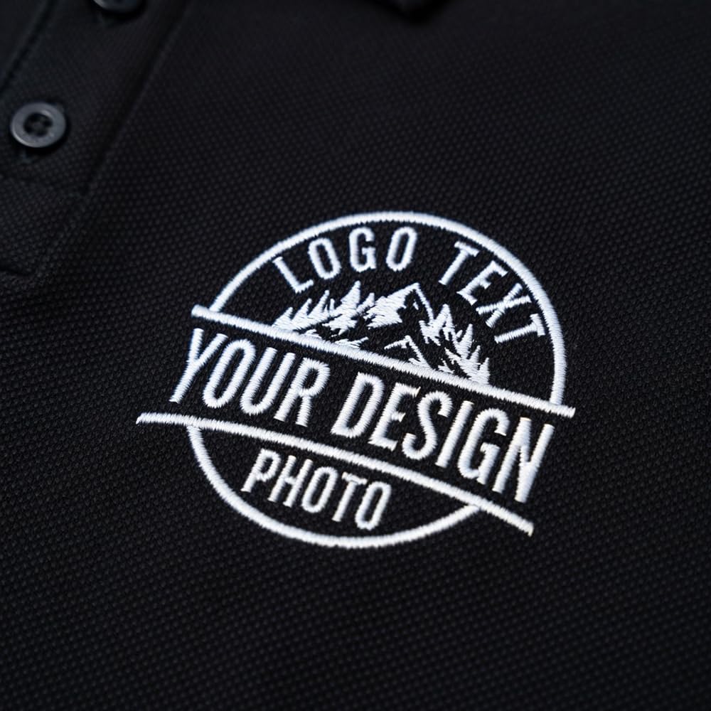 Custom Polo Shirts for Men Women, Personalized Business Golf Shirt, Customized Breathable Casual Polo Shirts for Company