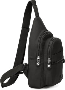 Banelu Small Sling Backpack Crossbody Bags for Women Men, Small Sling Bag Cross Body Bag Fanny Packs Crossbody Purses - Black