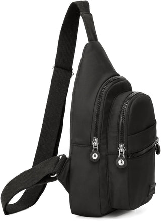 Banelu Small Sling Backpack Crossbody Bags for Women Men, Small Sling Bag Cross Body Bag Fanny Packs Crossbody Purses - Black