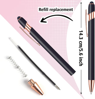 Touch-Sensitive Custom Pens with Logo/Text/Name Printing - Bulk Personalized Ballpoint Pens for Corporate Gifts, Graduation Party Favors (5-2000pcs)