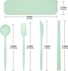 4 Sets Reusable Utensils Set with Case, Travel Utensils with Case, Reusable Utensils for Lunch Box Accessories, Portable Lunch Utensils Set for Travel Daily Use
