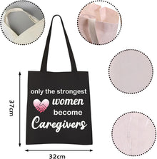 VAMSII Caregiver Tote Bag - Appreciation Gifts Canvas Bag for Women - Caretaker Supplies