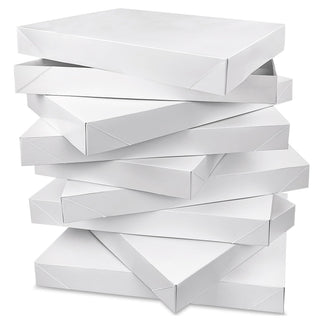 MUMULULU 8 PCS Kraft Paper Gift Boxes with Lids Sizes 11'' x 7.48'' Brown Boxes for Birthdays Graduations Christmas Weddings Baby Showers