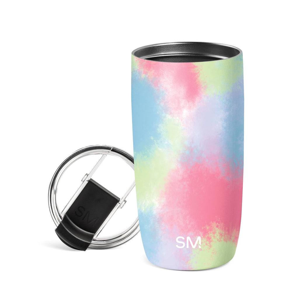 Simple Modern Voyager Tumbler with Flip Lid | Travel Coffee Mug | Insulated Stainless Steel Cold Brew Iced or Hot Coffee Cup | Gifts for Women Men Her Him | 16oz, Almond Birch