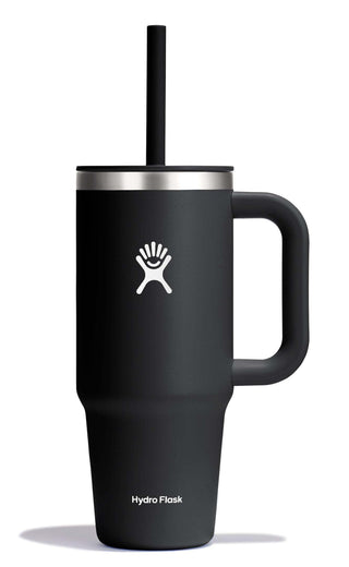 Hydro Flask Travel Tumbler with Handle, Lid and Straw - Insulated Stainless Steel in 32 Oz Trillium