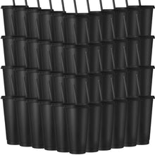 Honeydak 15 Pack Tumbler with Straw and Lid Bulk Cups for Gifts Water Bottle Iced Coffee Travel Mug Cup Reusable Plastic Tumblers for Party Birthdays 24-27 oz (Solid Color)