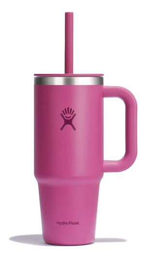 Hydro Flask Travel Tumbler with Handle, Lid and Straw - Insulated Stainless Steel in 32 Oz Trillium