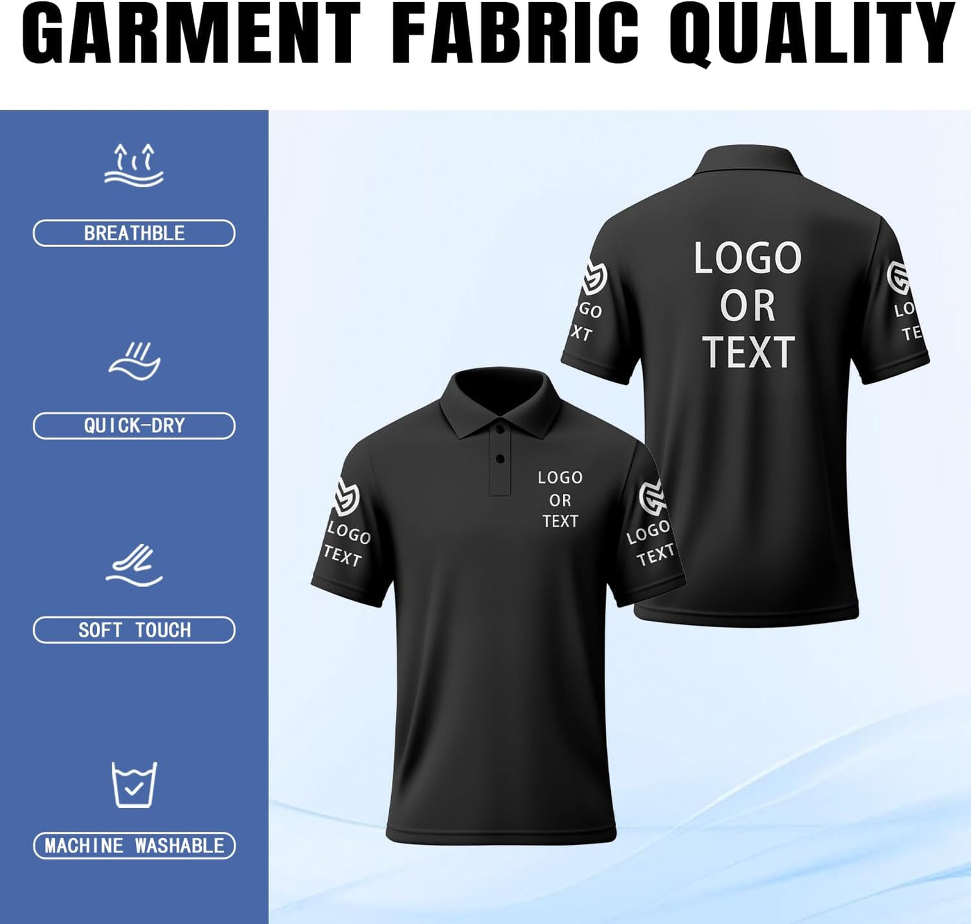 Custom Polo Shirts for Men Women Design Your Own Text Logo Image Personalized Printed Golf Work Shirts Business Casual