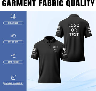Custom Polo Shirts for Men Women Design Your Own Text Logo Image Personalized Printed Golf Work Shirts Business Casual