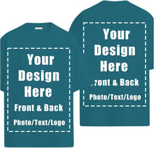 Custom T Shirts Front Back for Men Women Personalized T-Shirt Add Your Own Design with Image Text Logo Tee Tops