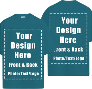 Custom T Shirts Front Back for Men Women Personalized T-Shirt Add Your Own Design with Image Text Logo Tee Tops