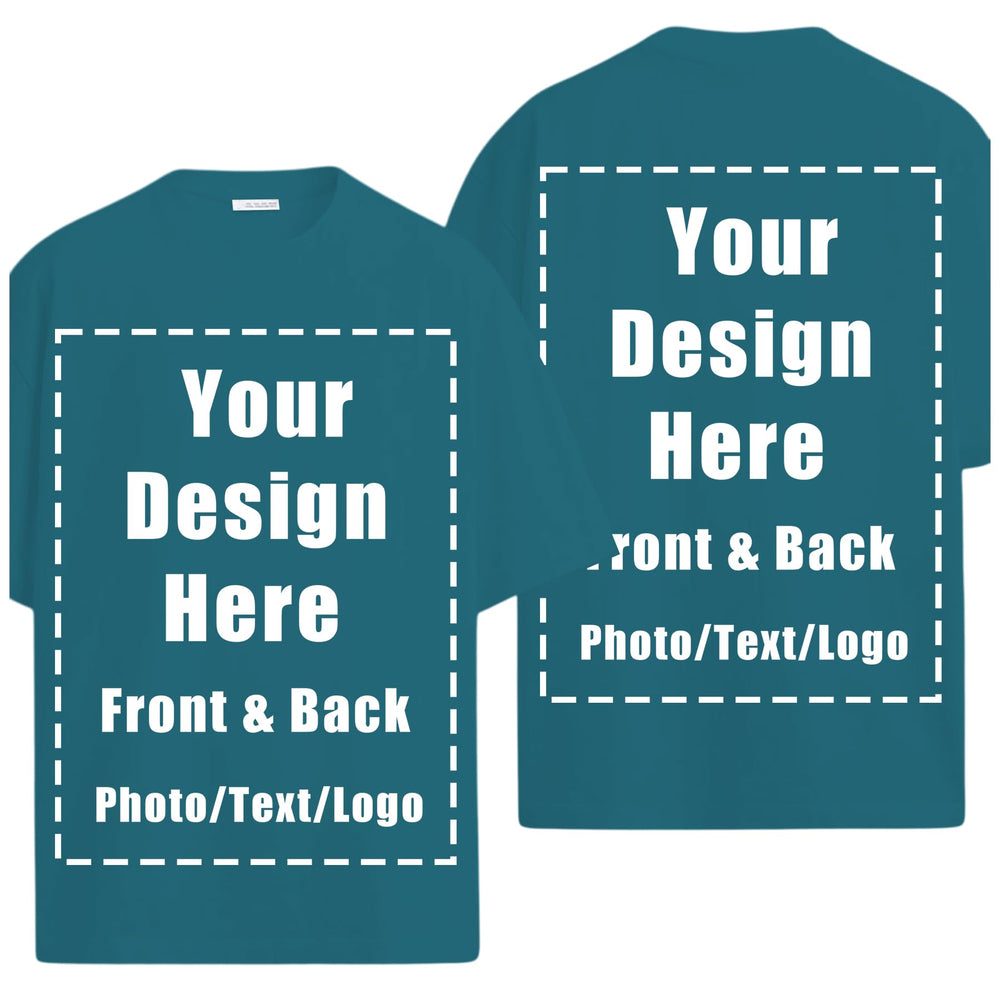 Custom T Shirts Front Back for Men Women Personalized T-Shirt Add Your Own Design with Image Text Logo Tee Tops