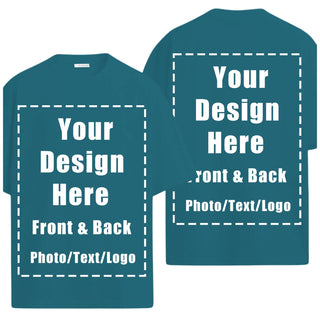 Custom T Shirts Front Back for Men Women Personalized T-Shirt Add Your Own Design with Image Text Logo Tee Tops