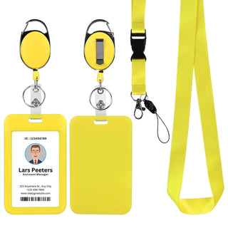 Retractable ID Badge Holder with Breakaway Lanyard,Heavy Duty Badge Reel,Detachable Keychain, Cruise Ship Cards Holder,for Nurse Officer Teacher Security Staff Women Men