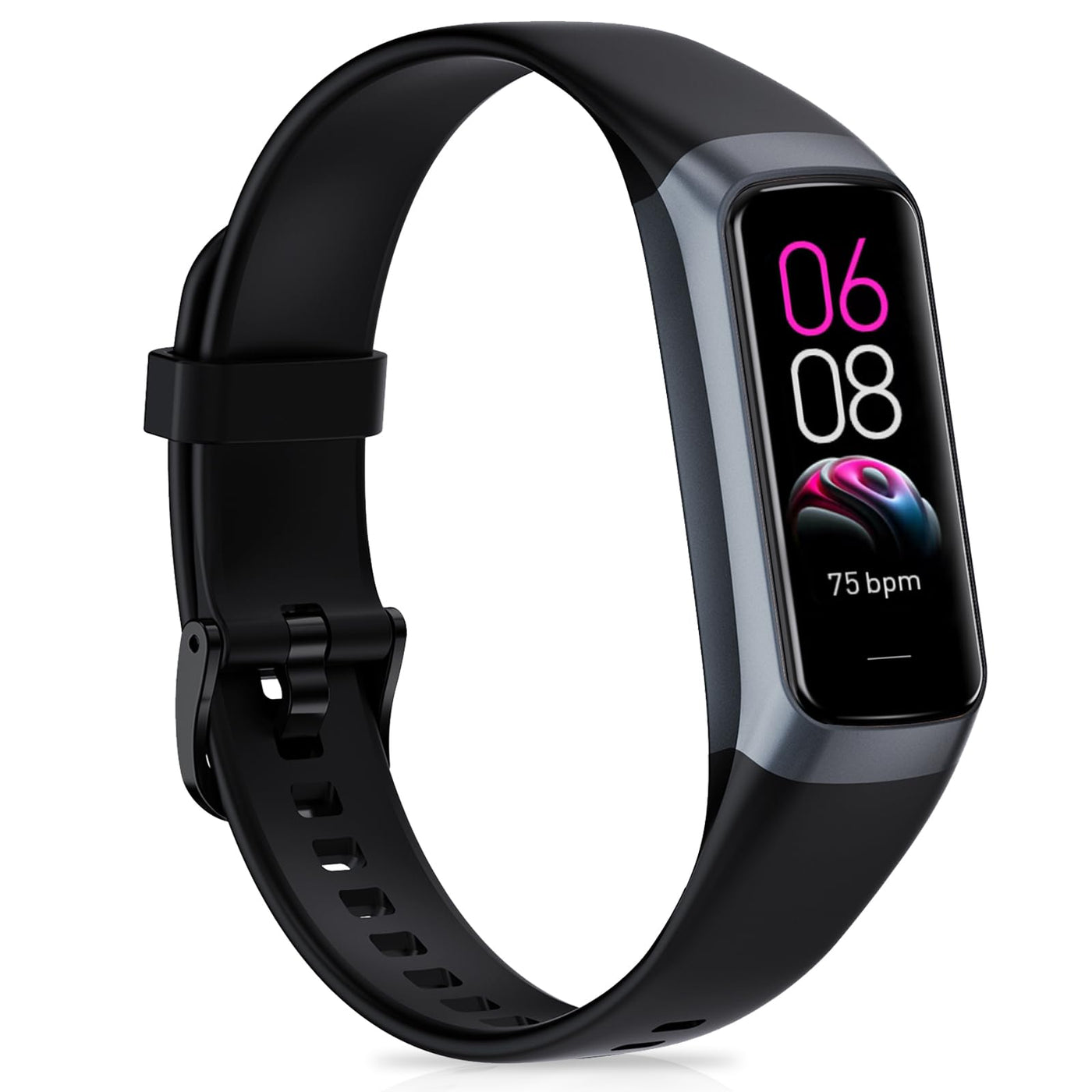 Fitness Tracker with 24/7Heart Rate, Blood Pressure, Sleep Tracking, Calorie, Activity Tracker with 1.1" AMOLED Color Screen, Waterproof Step Tracker for Android iPhones Women Men