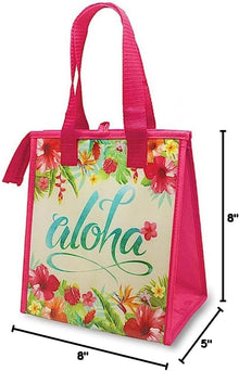 Welcome to the Islands Hawaiian Insulated Lunch Bag Aloha Floral Pink