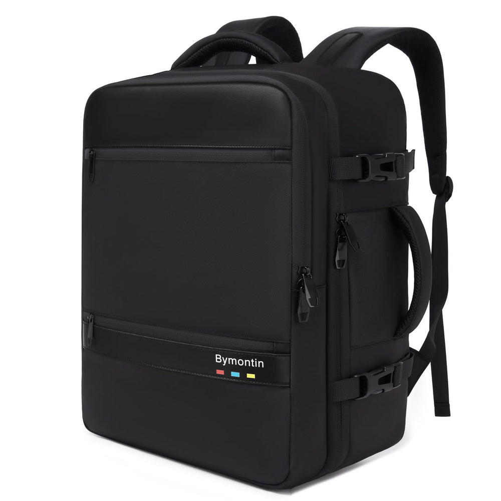 Smart Suitcase-style Laptop Backpack, 25L / 35L Practical Travel Bag for Work, Leisure & Flight, Luggage-Style Commuter Pack (Black, 25L)