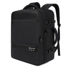 Smart Suitcase-style Laptop Backpack, 25L / 35L Practical Travel Bag for Work, Leisure & Flight, Luggage-Style Commuter Pack (Black, 25L)