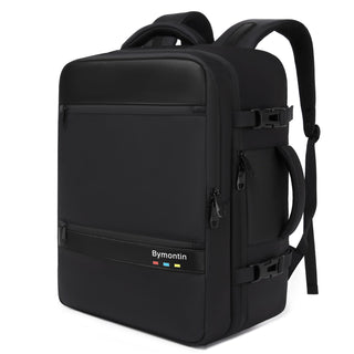 Smart Suitcase-style Laptop Backpack, 25L / 35L Practical Travel Bag for Work, Leisure & Flight, Luggage-Style Commuter Pack (Black, 25L)