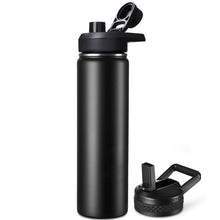Fijinhom 18 oz Insulated Water Bottle with Handle, 304 Stainless Steel Water Bottles with Wide Mouth, Double Wall Vacuum Sports Water Bottle, BPA Free, Keep Cold and Hot, Pink