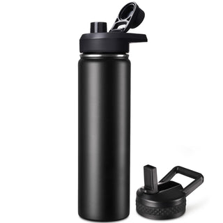Fijinhom 18 oz Insulated Water Bottle with Handle, 304 Stainless Steel Water Bottles with Wide Mouth, Double Wall Vacuum Sports Water Bottle, BPA Free, Keep Cold and Hot, Pink