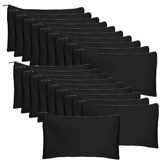 Legigo Blank Canvas Bag Zipper Pouch Makeup Bags Bulk - Multi-Purpose Canvas Pencil Pouch with Sturdy Zipper, Cosmetic Bag Travel Toiletry Bag for DIY Craft Projects, Storage (8.3 x 5 inches)