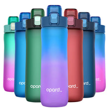 Opard Zip 20oz Plastic Water Bottle Dishwasher Safe, Leakproof Flip-Top Lid, BPA Free Tritan, Wide Mouth Reusable Kids Water Bottle for School Hiking Commuting Outdoor Travel and Gym