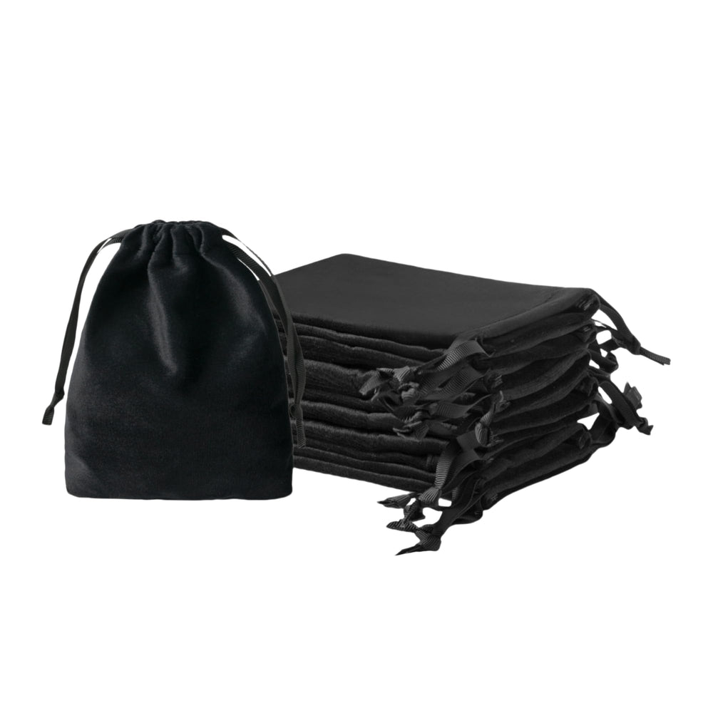 QIANF 12pcs Navy Velvet Drawstring Bags 3x4 inches Small Velvet Cloth Gift Bags Jewelry Pouches for Storage Wedding Party Favor Christmas