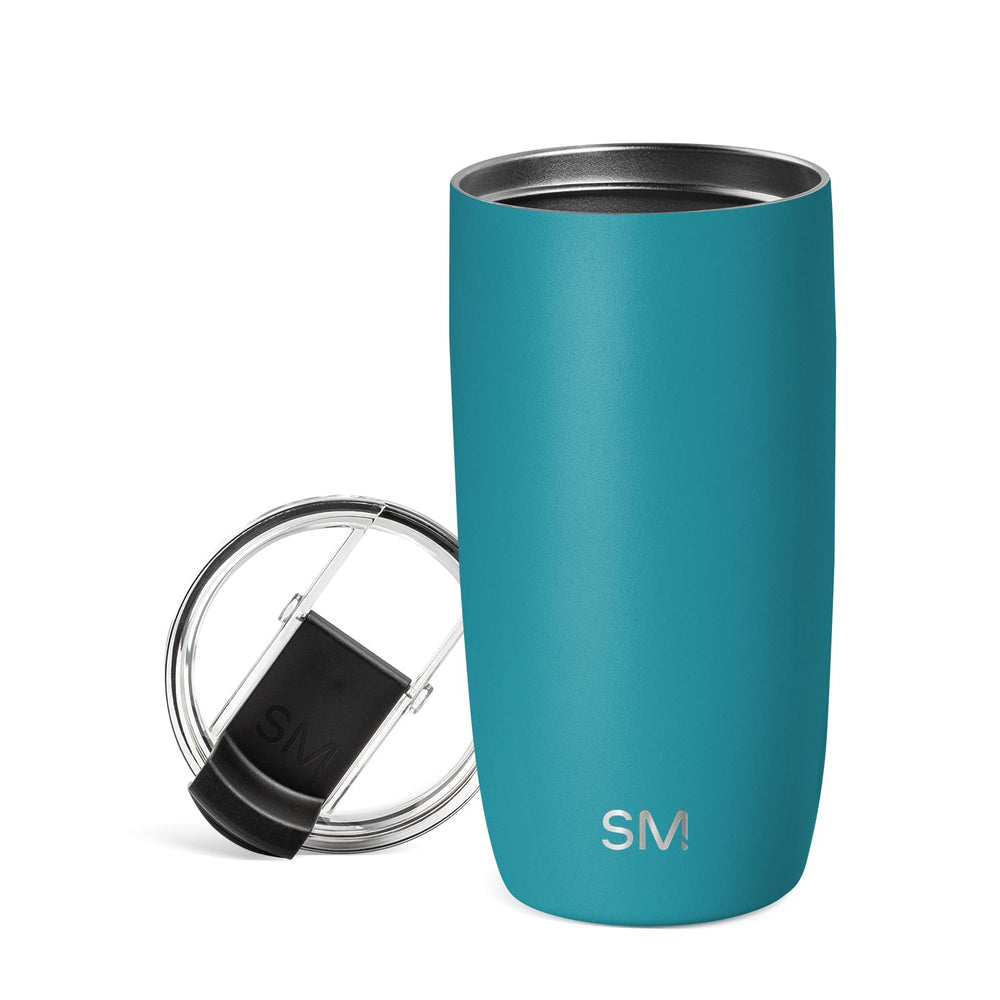 Simple Modern Voyager Tumbler with Flip Lid | Travel Coffee Mug | Insulated Stainless Steel Cold Brew Iced or Hot Coffee Cup | Gifts for Women Men Her Him | 16oz, Almond Birch