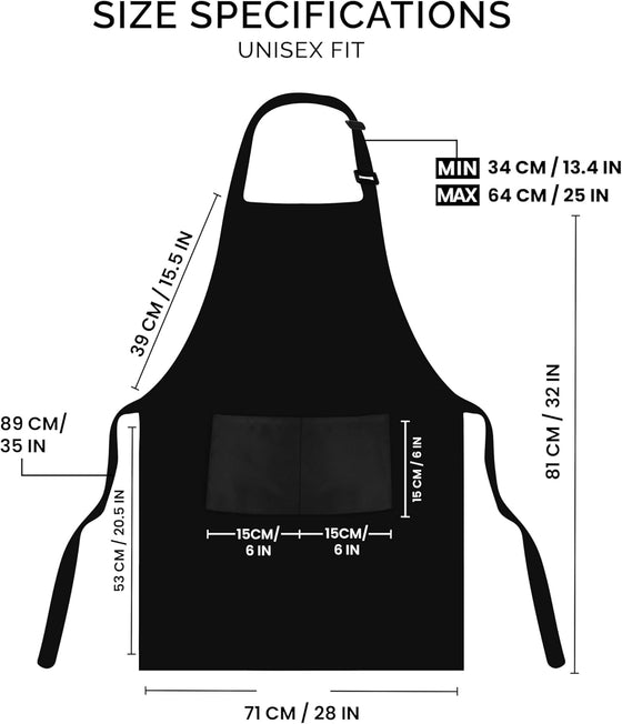 Utopia Kitchen 2 Pack Bib Apron, Adjustable with 2 Pockets, Water and Oil Resistant, Cooking Kitchen Chef Apron for Women Men - hover image